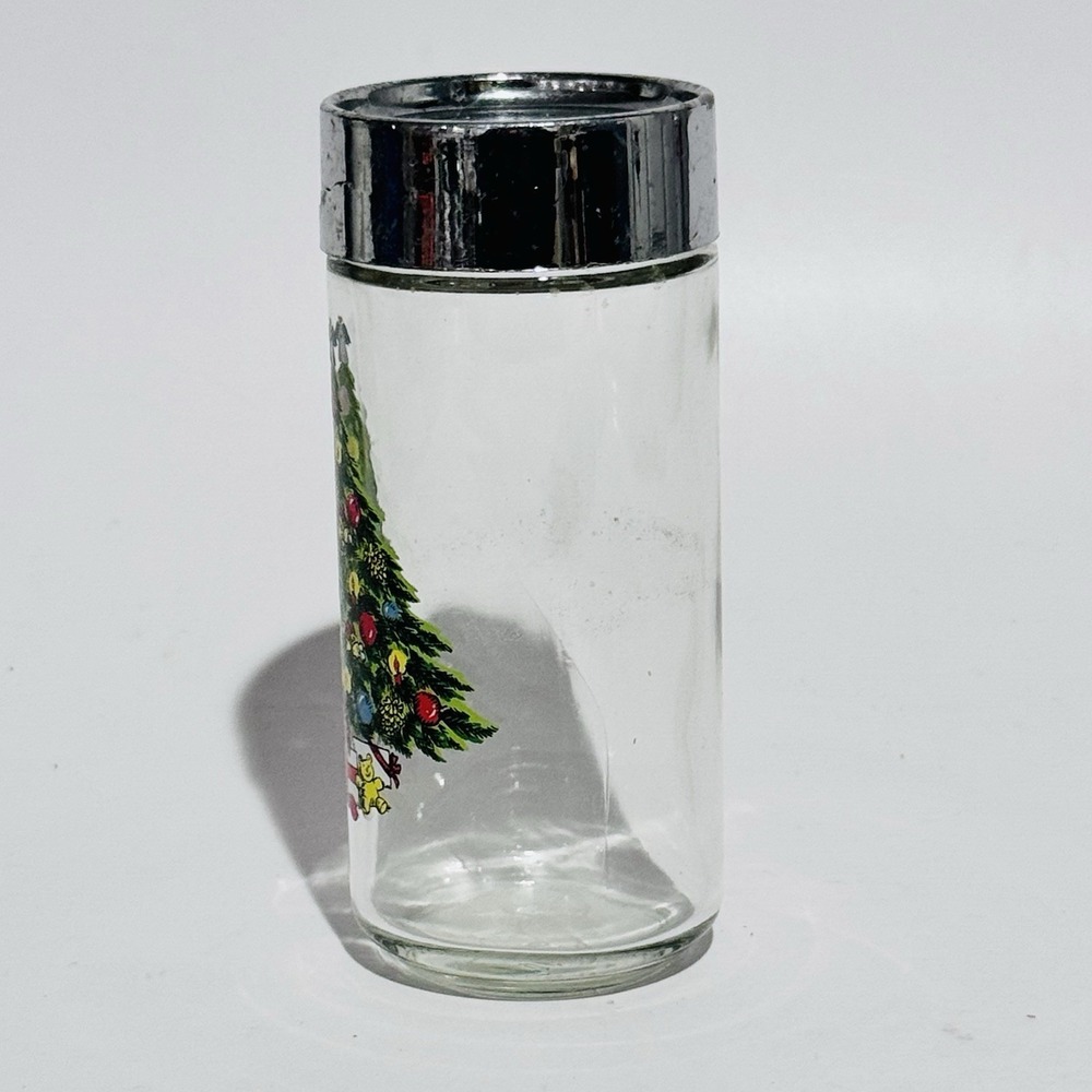 Vintage Carlton Christmas Tree Shaker w Silver Plastic Lid Replacement Read - Picture 4 of 6